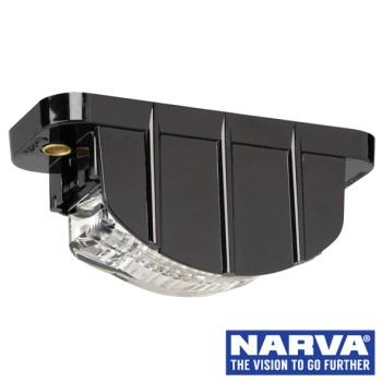 Narva Model 16 / 5 LED Licence Plate Lamps with Low Profile Black Housing